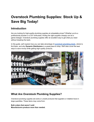 Overstock Plumbing Supplies_ Stock Up & Save Big Today