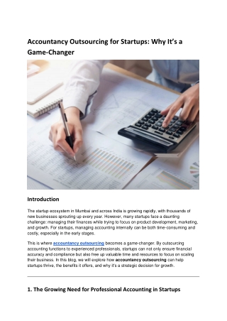 Accountancy Outsourcing for Startups_ Why It’s a Game-Changer