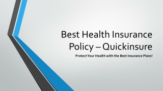 Best Health Insurance Policy – Quickinsure