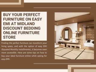 Buy Perfect Furniture On Easy EMI At Midland Discount Bedding Online Furniture