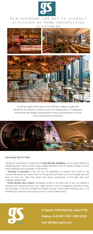 Pub Interior The Key To Attract Attention Of More Prospective Customers