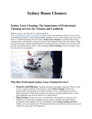 Sydney House Cleaners2