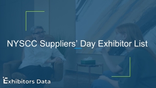 NYSCC Suppliers’ Day Exhibitor List