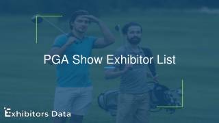 PGA Show Exhibitor List