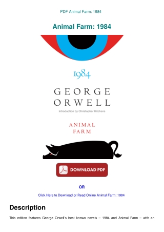 PDF Animal Farm 1984