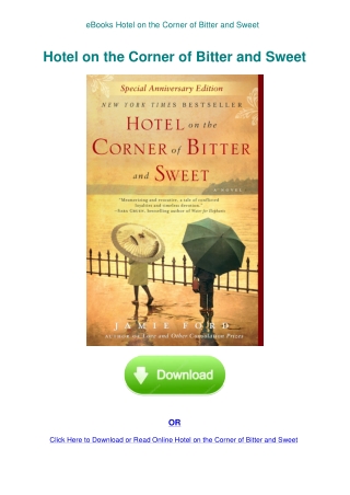 eBooks Hotel on the Corner of Bitter and Sweet