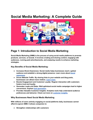Social Media Marketing A Complete Guide