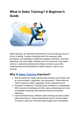 What is Sales Training