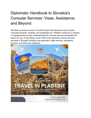 Diplomatic Handbook to Slovakia's Consular Services_ Visas, Assistance, and Beyond