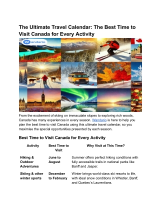 Meta Title_ The Ultimate Travel Calendar_ The Best Time to See Canada for Every Activity