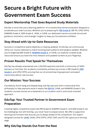Secure a Bright Future with Government Exam Success