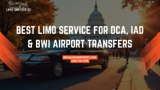 Best Limo Service for DCA, IAD & BWI Airport Transfers