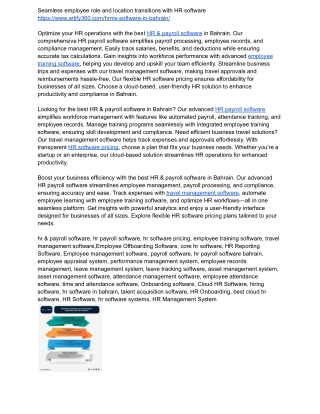 HR Payroll Software for Startups & Enterprises in Bahrain