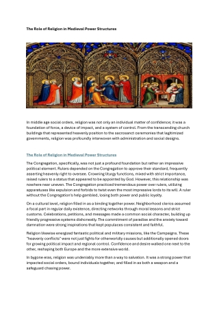 The Role of Religion in Medieval Power Structures