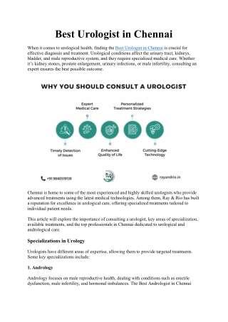 Best Urologist in Chennai