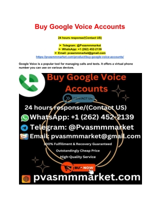 Buy Google Voice Accounts