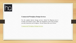 Commercial Workplace Design Services