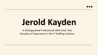 Jerold Kayden - A Captivating Representative - Boston, MA