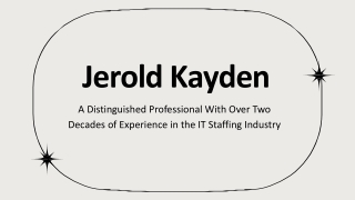 Jerold Kayden - A Multitalented Specialist - Boston, MA