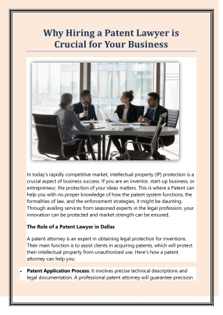 Why Hiring a Patent Lawyer is Crucial for Your Business