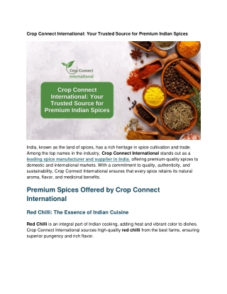 Your Trusted Source for Premium Indian Spices