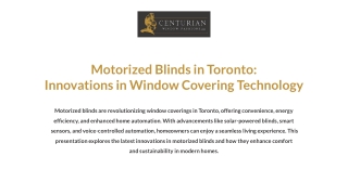 Motorized Blinds in Toronto Smart Innovations for Homes