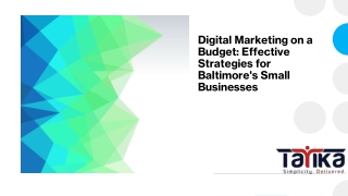 Digital Marketing on a Budget Effective Strategies for Baltimore's Small Businesses