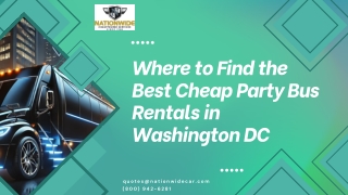 Where to Find the Best Cheap Party Bus Rentals in Washington DC