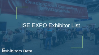 ISE EXPO Exhibitor List