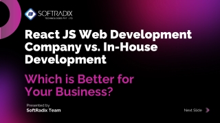 React JS Web Development Company vs. In-House Development | SoftRadix
