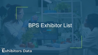BPS Exhibitor List