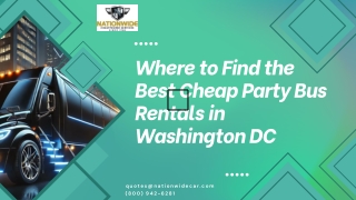 Where to Find the Best Cheap Party Bus Rentals in Washington DC