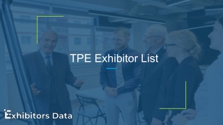 TPE Exhibitor List