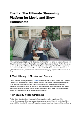 Tnaflix_ The Ultimate Streaming Platform for Movie and Show Enthusiasts