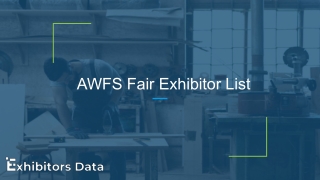AWFS Fair Exhibitor List