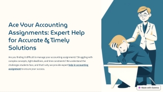 Ace Your Accounting Assignments Expert Help for Accurate and Timely Solutions