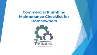 Commercial Plumbing Maintenance Checklist Guide for Homeowners