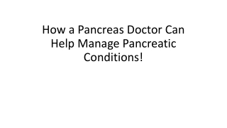 Pancreatic Care Made Simple: Expert Help for a Healthy Life!