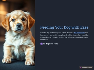 Dog Feeding Aids |Automatic Dog Feeder