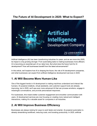 The Future of AI Development in 2025: What to Expect?