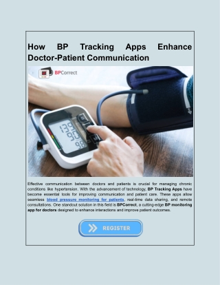 How BP Tracking Apps Improve Doctor-Patient Communication for Better Health