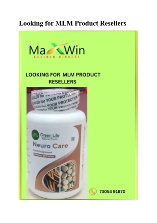 Looking for MLM Product Resellers