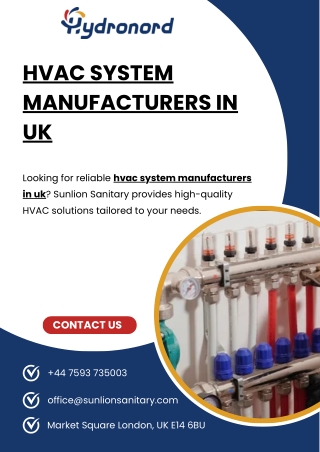 Best HVAC System Manufacturers in the UK – Sunlion Sanitary