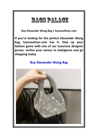 Buy Alexander Wang Bag luxevaultnyc.com