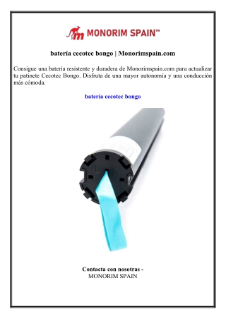batería cecotec bongo  Monorimspain.com