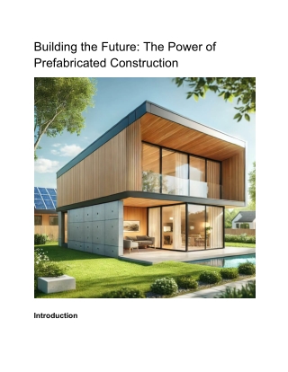 Building the Future_ The Power of Prefabricated Construction