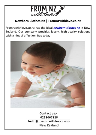 Newborn Clothes Nz  Fromnzwithlove.co.nz