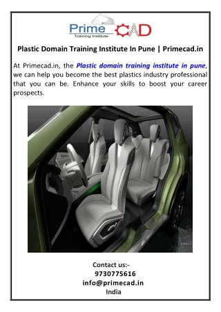 Plastic Domain Training Institute In Pune  Primecad.in