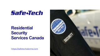 Residential Security Services Canada - safetechalarms.com