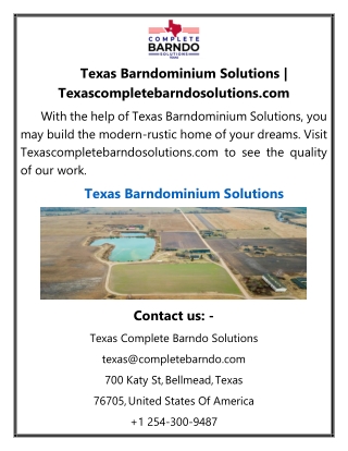 Texas Barndominium Solutions Texascompletebarndosolutions